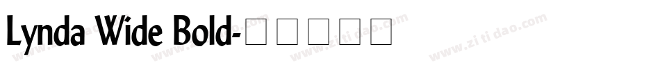 Lynda Wide Bold字体转换